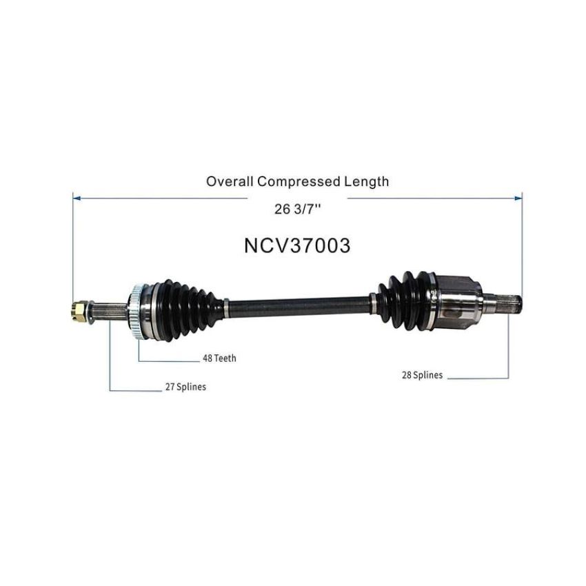 GSP NCV37003 11-14 Hyundai Sonata (2.4) CV Axle Assembly  - Front Left