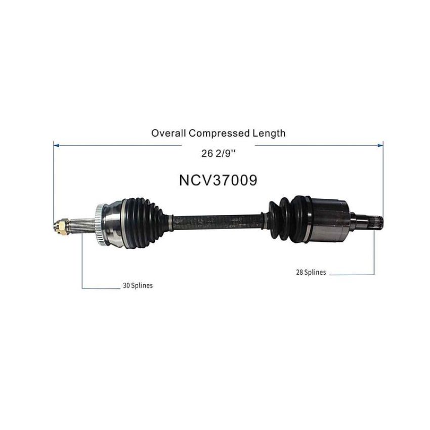 GSP NCV37009 Hyundai, Kia (2.4, 2.7) CV Axle Assembly  - Front Left