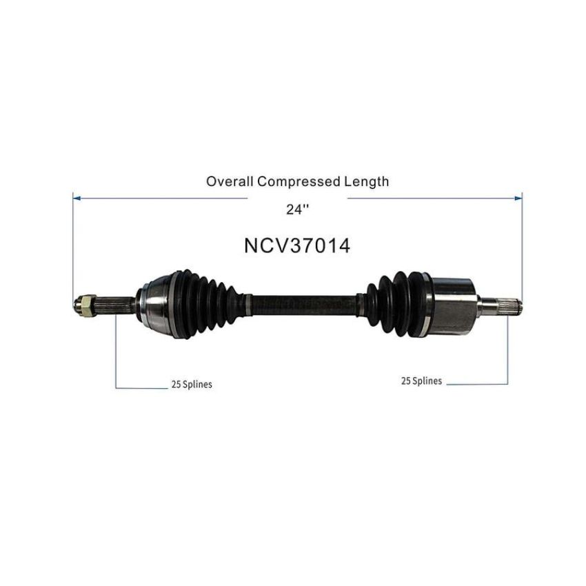 GSP NCV37014 Hyundai, Mitsubishi CV Axle Assembly  - Front Right