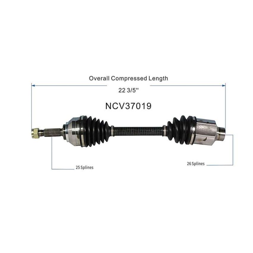 GSP NCV37019 Hyundai, Mitsubishi CV Axle Assembly  - Front Left