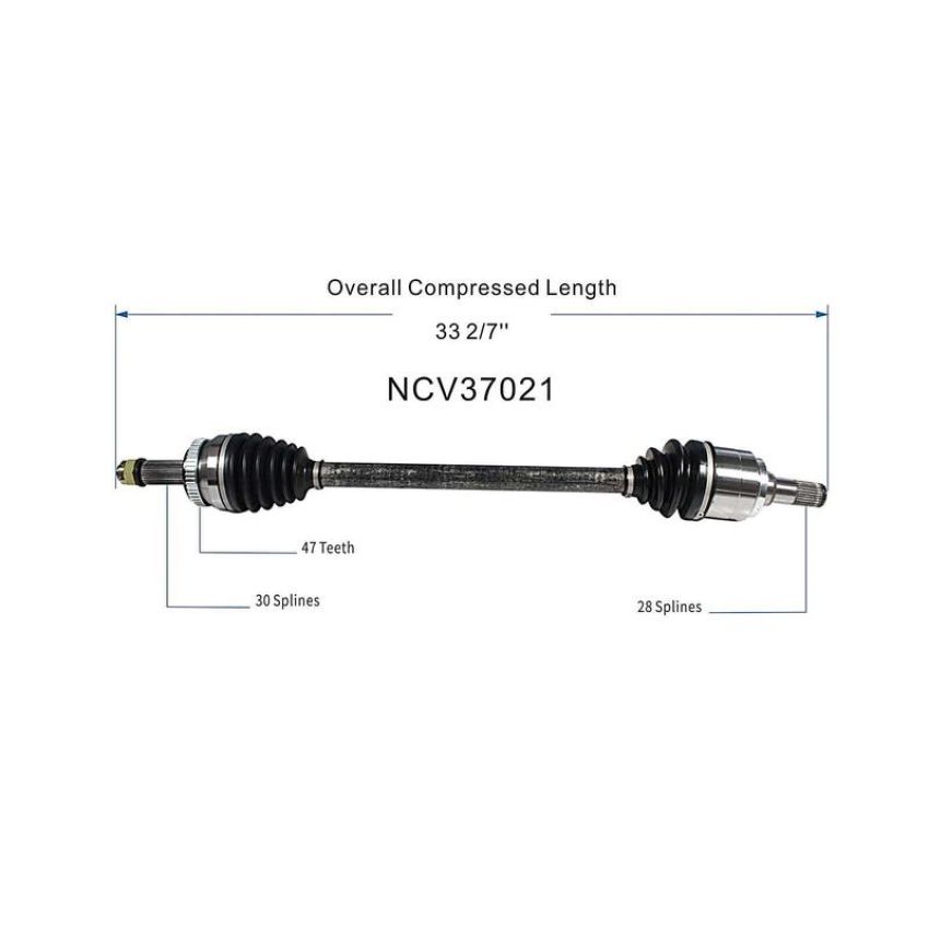 GSP NCV37021 10-12 Hyundai Genesis Coupe CV Axle Assembly  - Rear Right