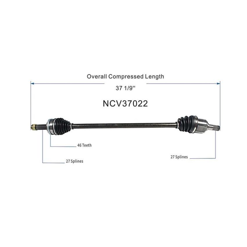 GSP NCV37022 09-12 Hyundai Elantra (Hatchback - 2.0) CV Axle Assembly  - Front Right