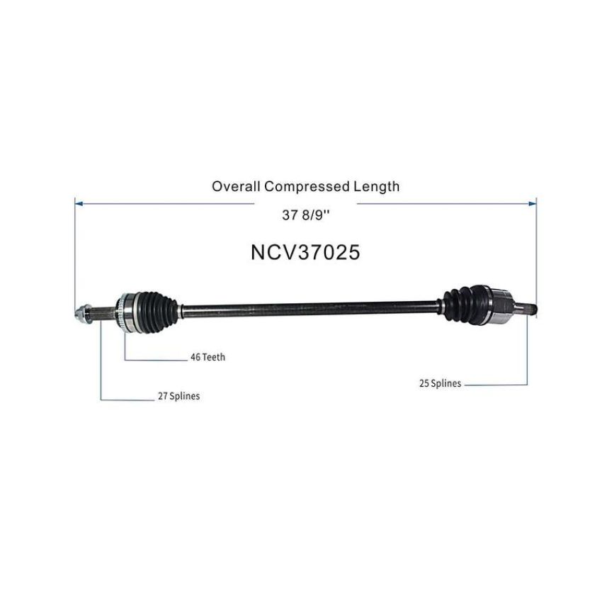 GSP NCV37025 12-17 Hyundai Veloster CV Axle Assembly  - Front Right