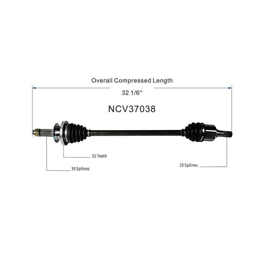 GSP NCV37038 Hyundai, Kia CV Axle Assembly  - Rear