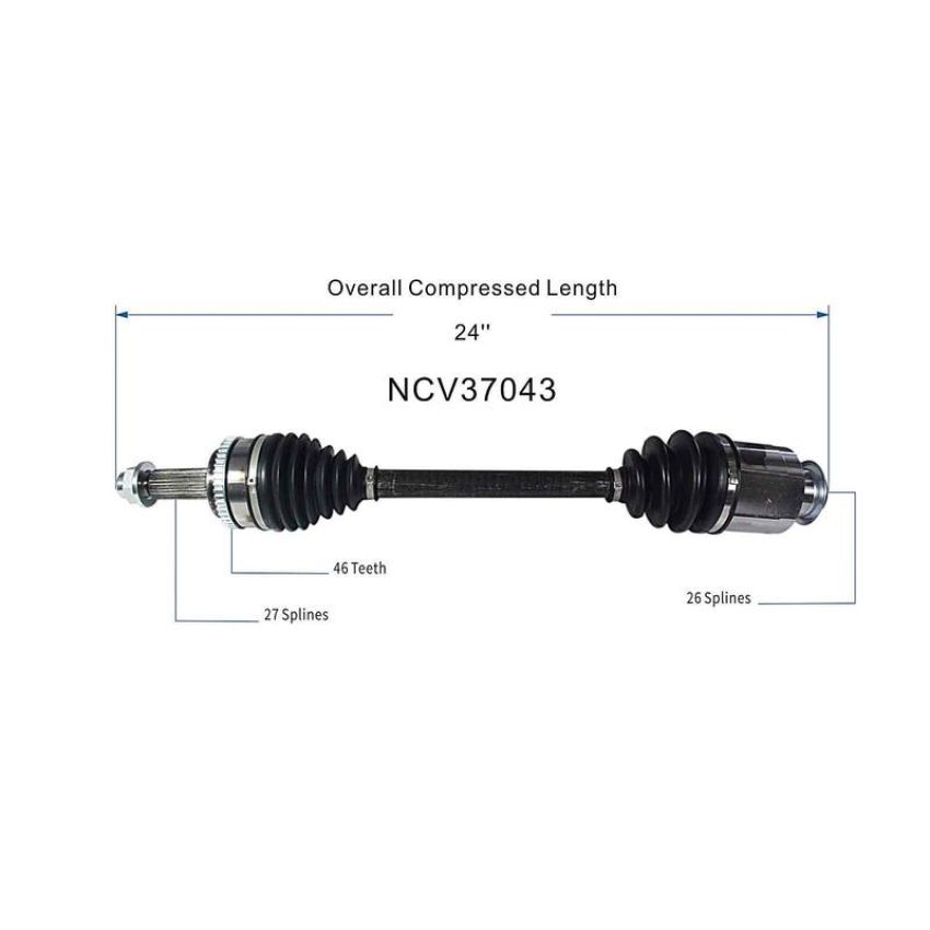 GSP NCV37043 13-15 Hyundai Veloster Turbo CV Axle Assembly  - Front Right