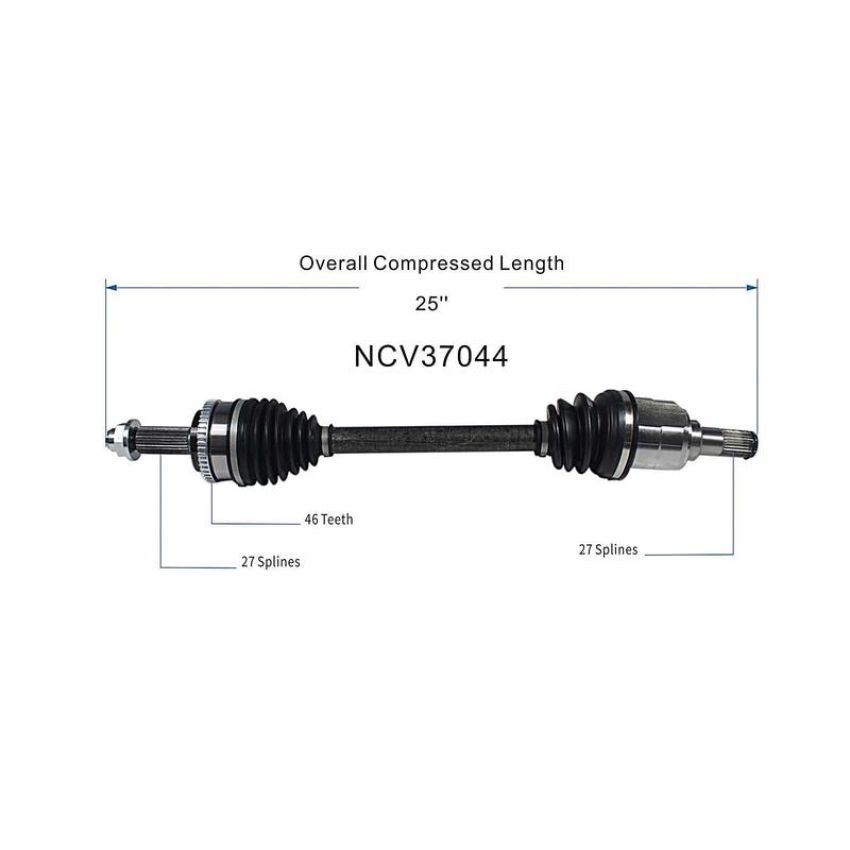 GSP NCV37044 12-17 Hyundai Veloster CV Axle Assembly  - Front Left