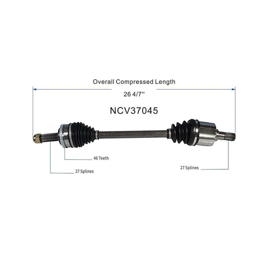 GSP NCV37045 09-12 Hyundai Elantra (Hatchback - 2.0) CV Axle Assembly  - Front Left