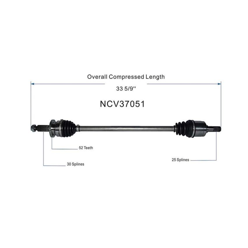 GSP NCV37051 10-13 Hyundai Tucson CV Axle Assembly  - Rear Left