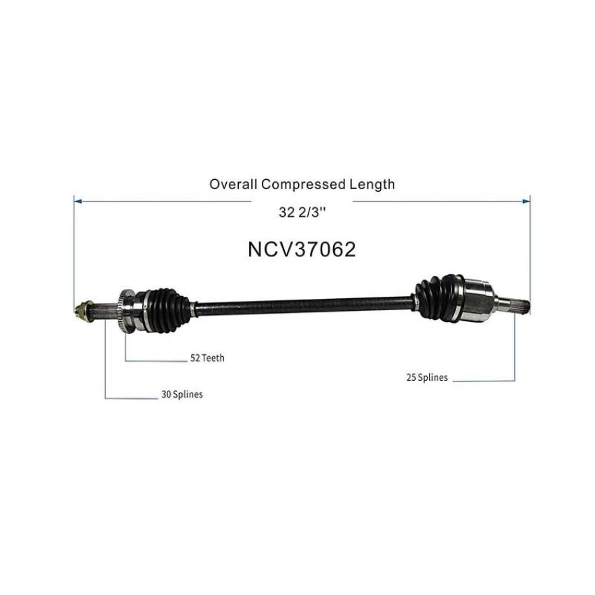 GSP NCV37062 Hyundai, Kia CV Axle Assembly  - Rear Right