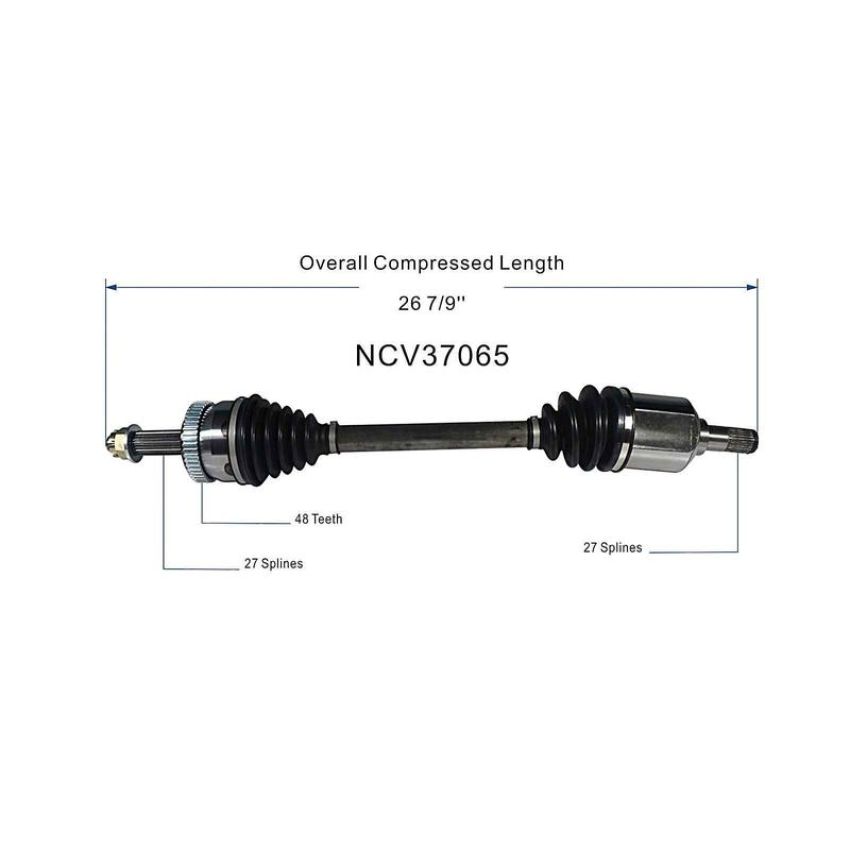 GSP NCV37065 11-12 Hyundai Sonata (2.4) CV Axle Assembly  - Front Left