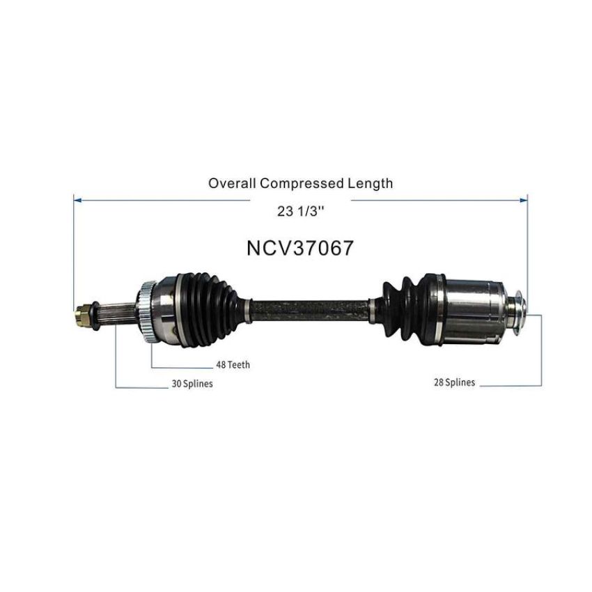GSP NCV37067 11-14 Hyundai Sonata (2.0) CV Axle Assembly  - Front Right