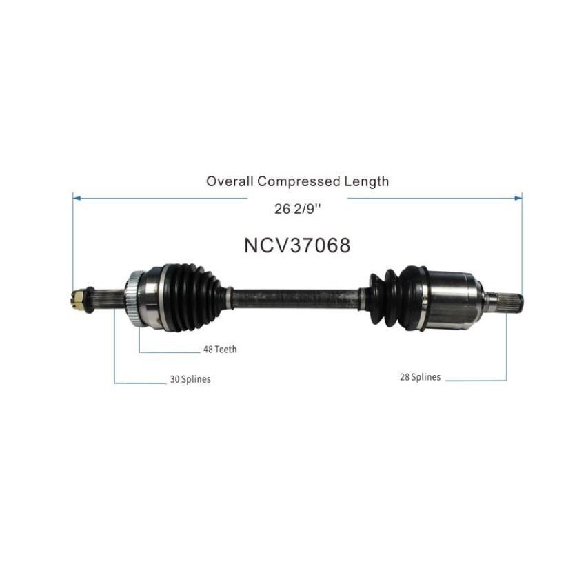 GSP NCV37068 11-14 Hyundai Sonata (2.0) CV Axle Assembly  - Front Left