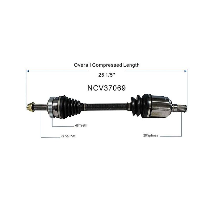 GSP NCV37069 Hyundai, Kia (2.4) CV Axle Assembly  - Front Left