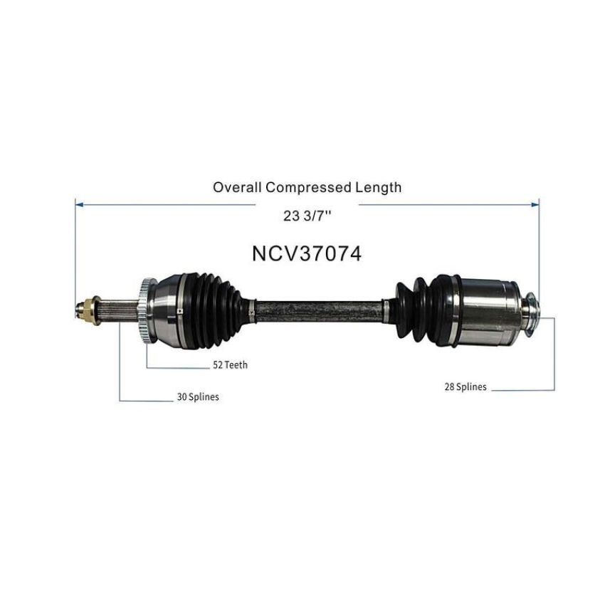 GSP NCV37074 Hyundai, Kia (2.0, 2.4 - AWD/FWD) CV Axle Assembly  - Front Right