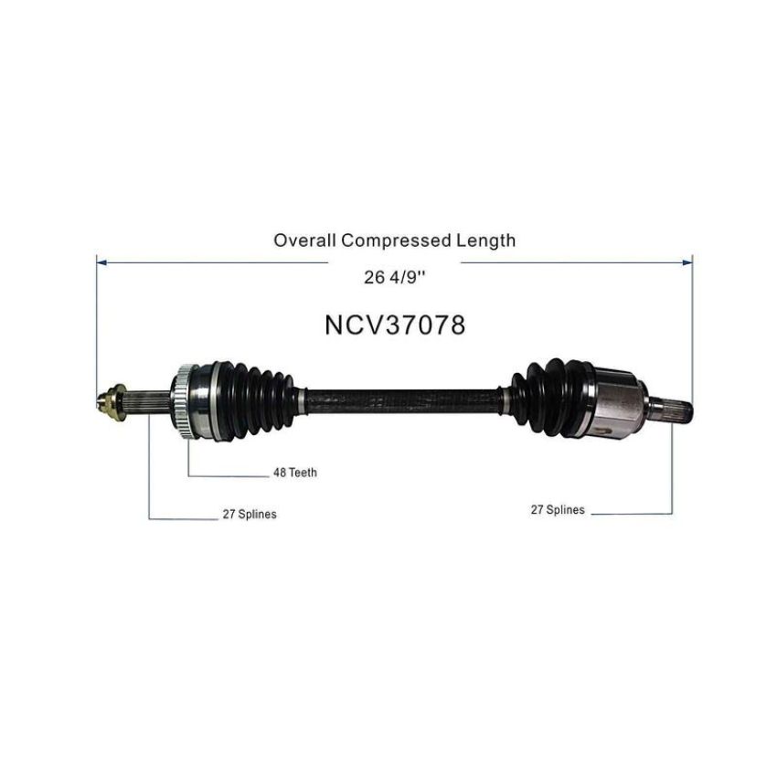 GSP NCV37078 11-15 Kia Optima (2.4) CV Axle Assembly  - Front Left
