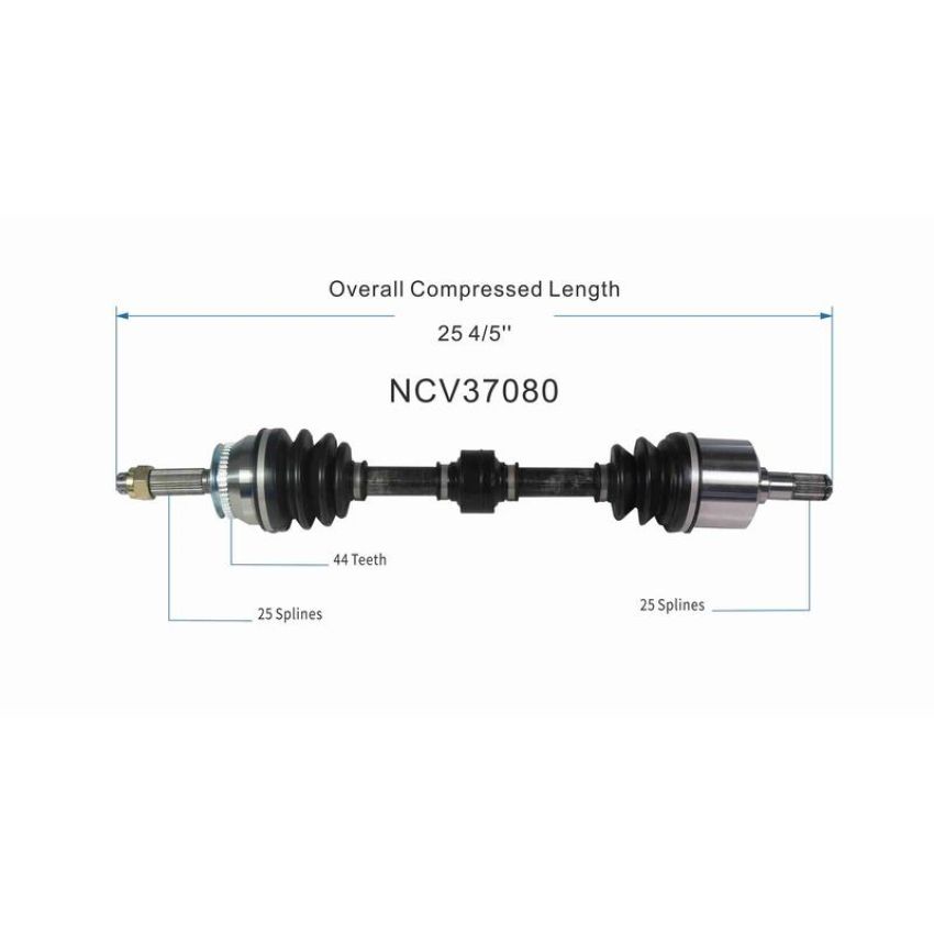 GSP NCV37080 Hyundai CV Axle Assembly  - Front Left