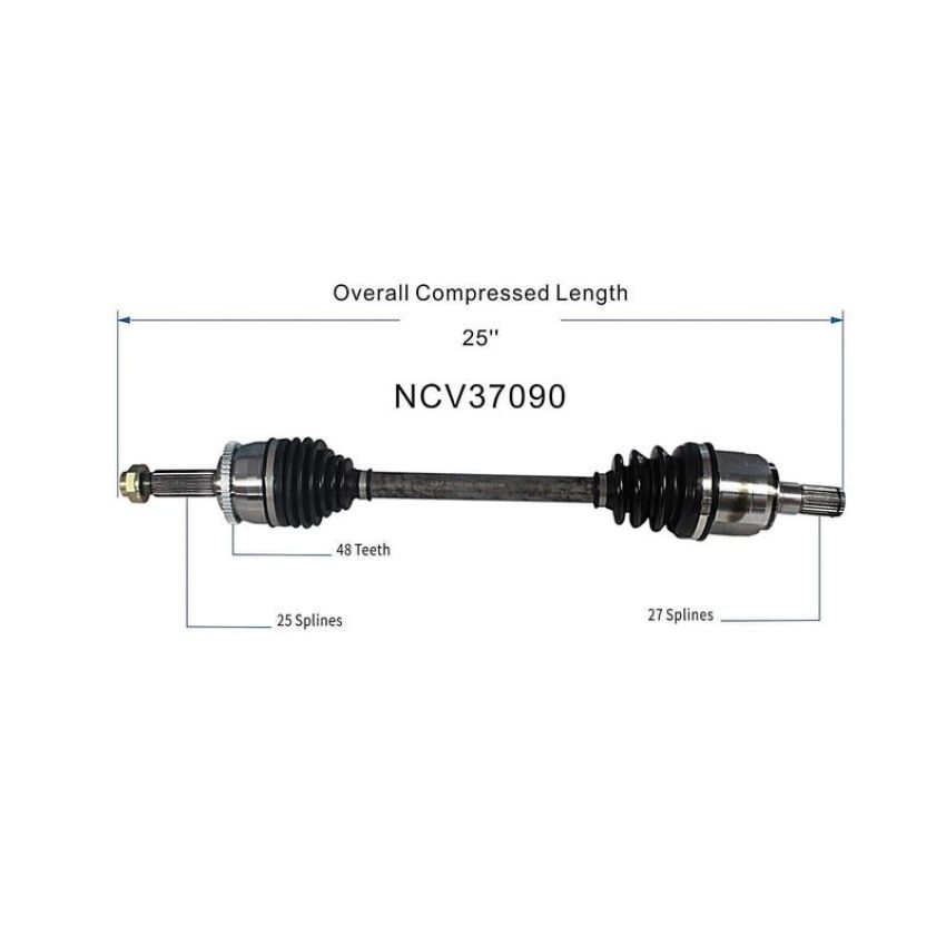 GSP NCV37090 12-17 Hyundai Accent CV Axle Assembly  - Front Left