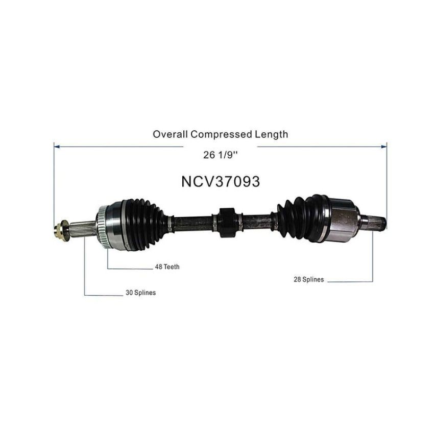 GSP NCV37093 11-15 Kia Optima (2.0) CV Axle Assembly  - Front Left