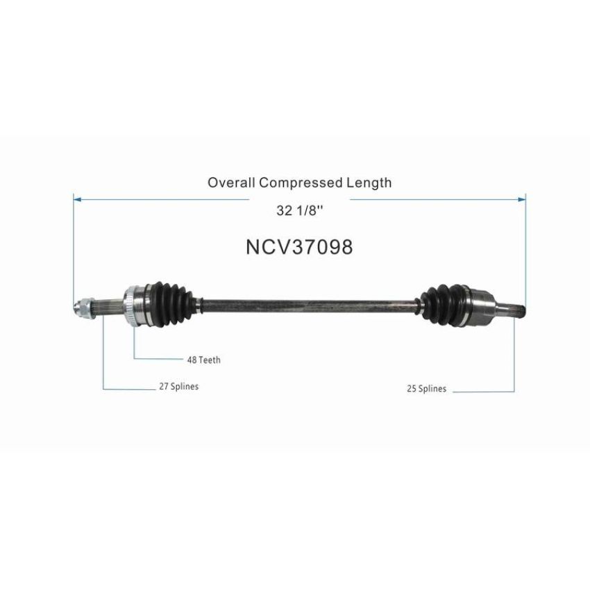 GSP NCV37098 10-13 Hyundai Tucson CV Axle Assembly  - Rear Right