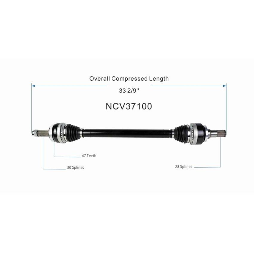 GSP NCV37100 09-11 Hyundai Genesis 3.8 CV Axle Assembly  - Rear Right