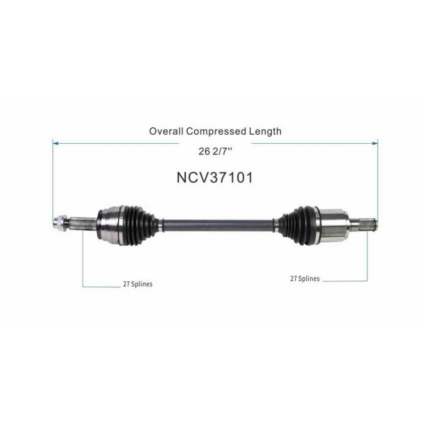 GSP NCV37101 Hyundai (2.0) CV Axle Assembly  - Front Left