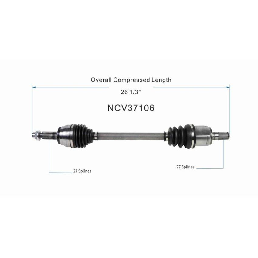 GSP NCV37106 Hyundai (2.0) CV Axle Assembly  - Front Left