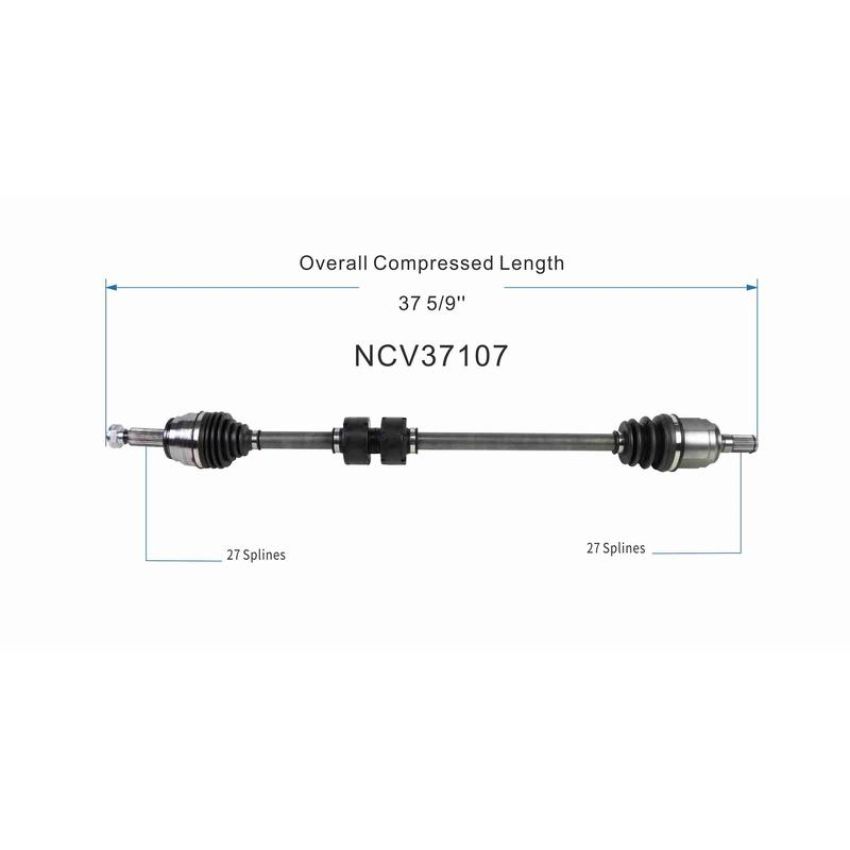 GSP NCV37107 Hyundai (2.0) CV Axle Assembly  - Front Right