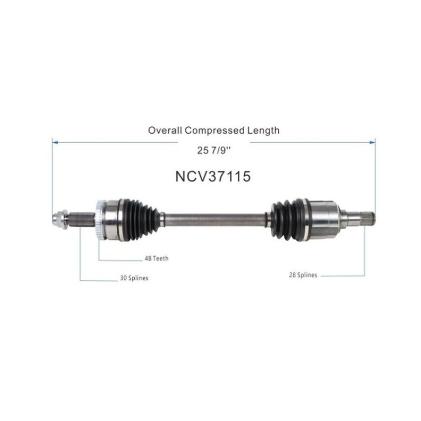 GSP NCV37115 16-18 Hyundai Tucson (1.6 - FWD) CV Axle Assembly  - Front Left