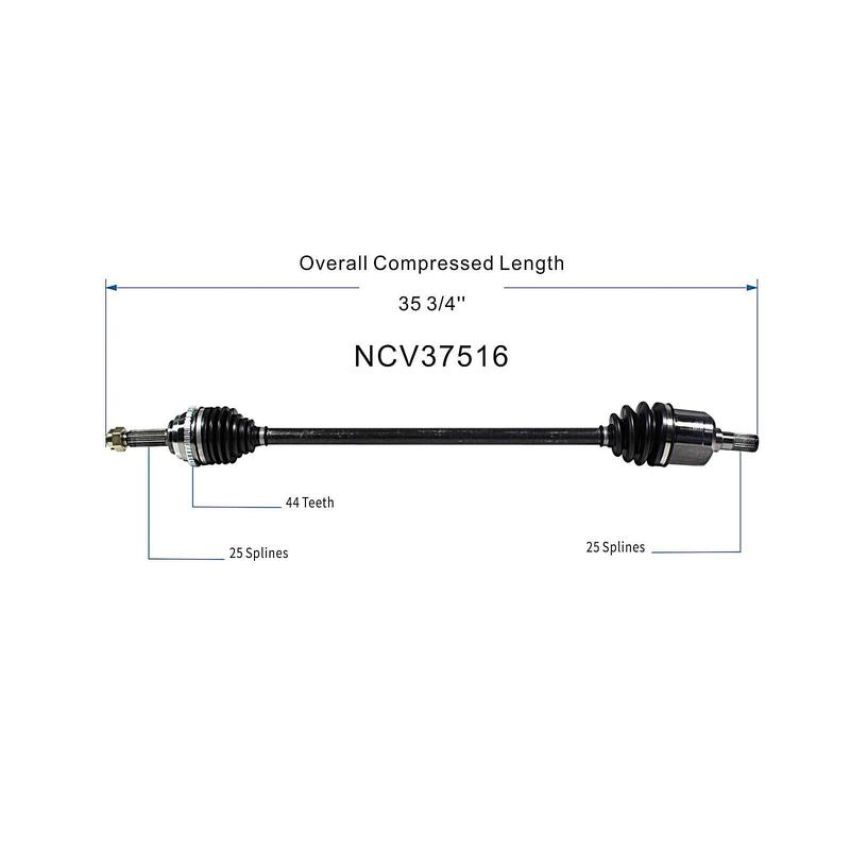 GSP NCV37516 95-99 Hyundai Accent CV Axle Assembly  - Front Right