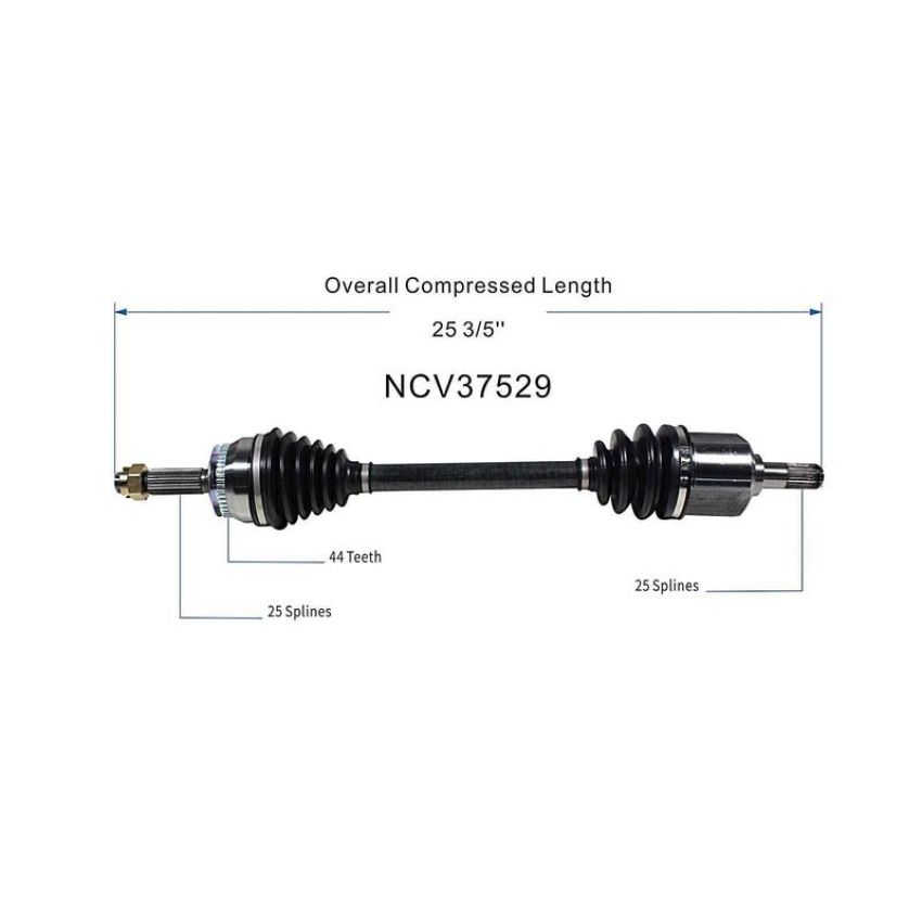 GSP NCV37529 Hyundai CV Axle Assembly  - Front Left