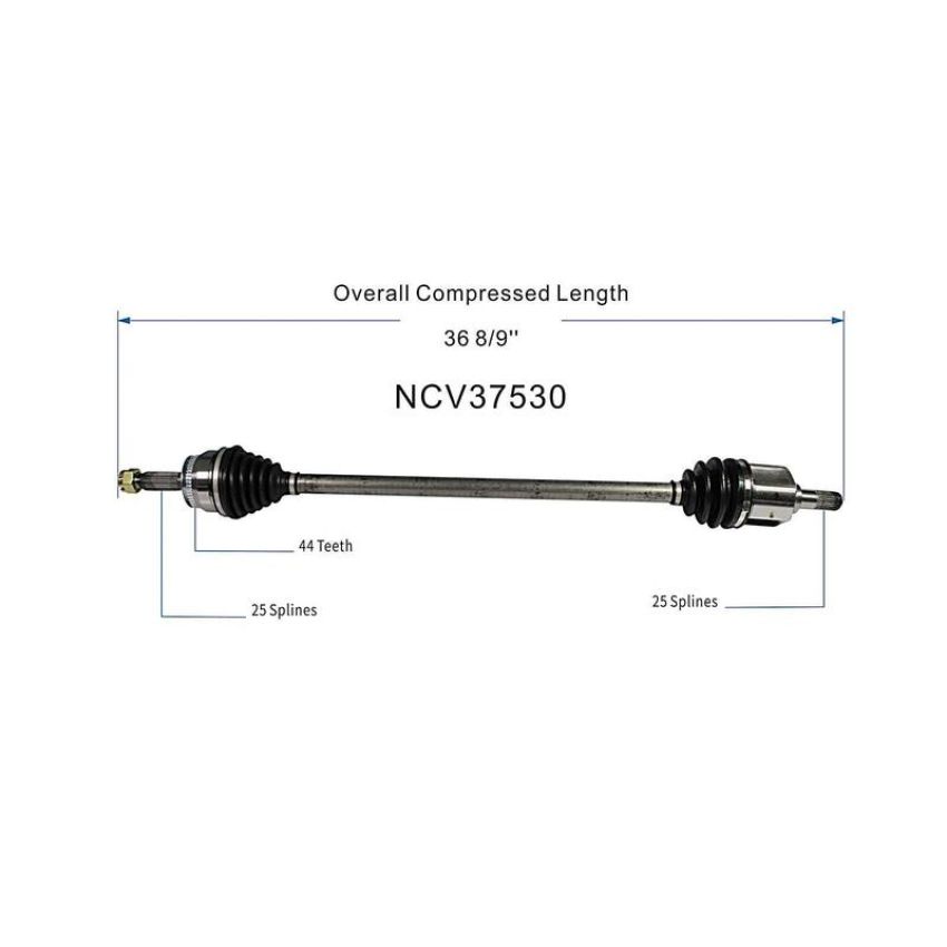 GSP NCV37530 Hyundai, Kia (2.0) CV Axle Assembly  - Front Right