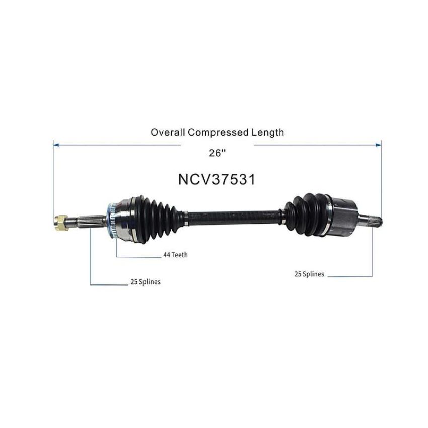GSP NCV37531 05-08 Hyundai Tiburon CV Axle Assembly  - Front Left