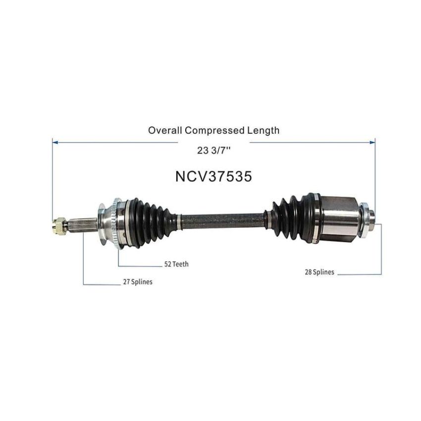 GSP NCV37535 04-06 Hyundai Santa Fe (3.5 - FWD) CV Axle Assembly  - Front Right