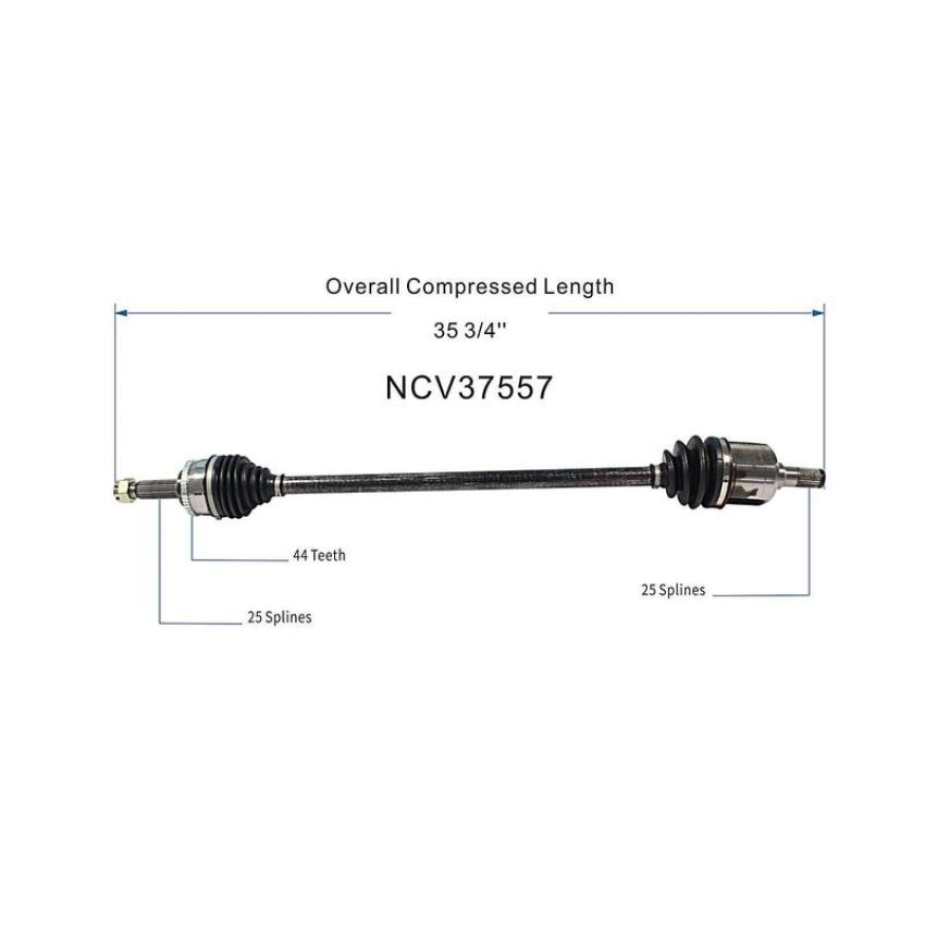 GSP NCV37557 00-05 Hyundai Accent (1.5, 1.6) CV Axle Assembly  - Front Right