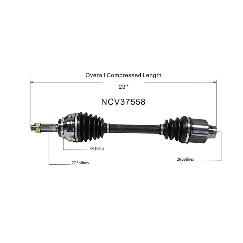 GSP NCV37558 03-08 Hyundai Tiburon CV Axle Assembly  - Front Right