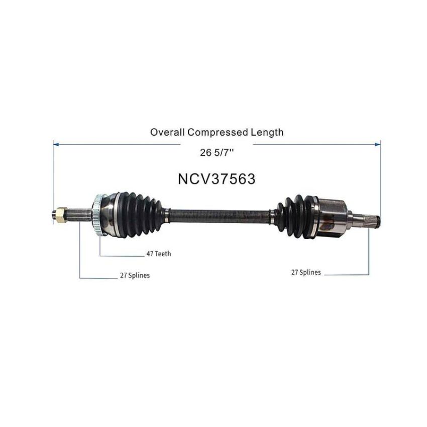 GSP NCV37563 06-08 Hyundai Sonata (2.4) CV Axle Assembly  - Front Left