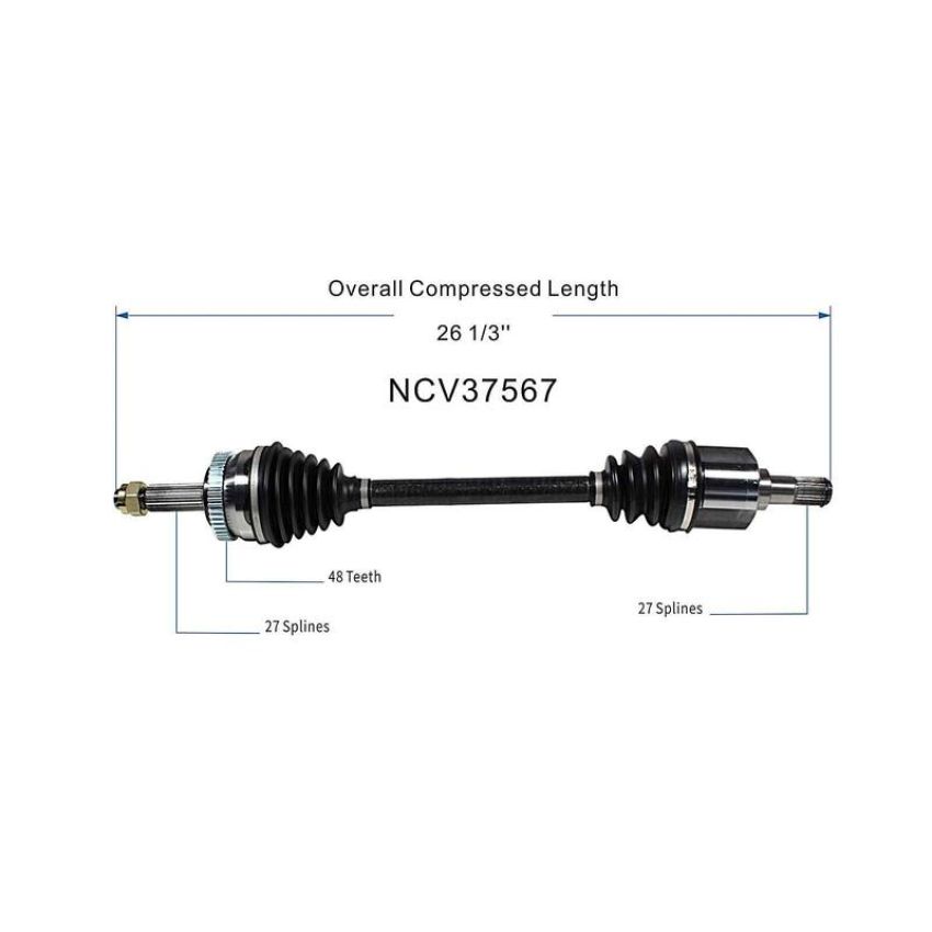 GSP NCV37567 08-10 Kia Rondo (2.7) CV Axle Assembly  - Front Left