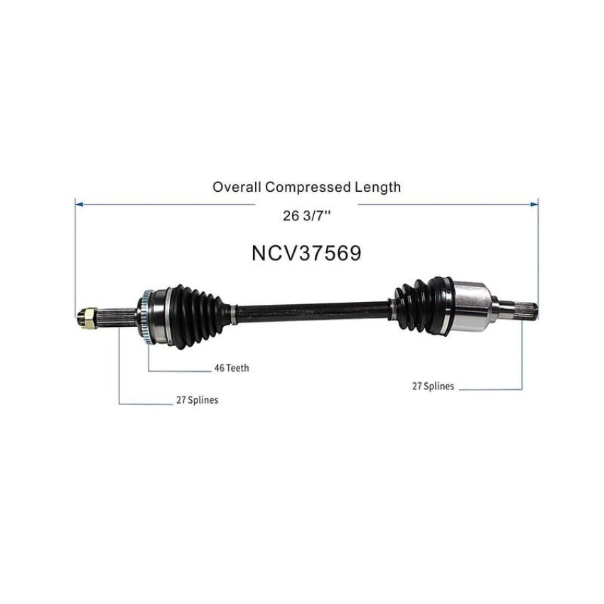 GSP NCV37569 07-10 Hyundai Elantra (Sedan - 2.0) CV Axle Assembly  - Front Left