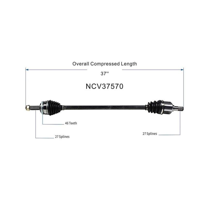GSP NCV37570 07-12 Hyundai Elantra (Hatchback/Sedan - 2.0) CV Axle Assembly  - Front Right