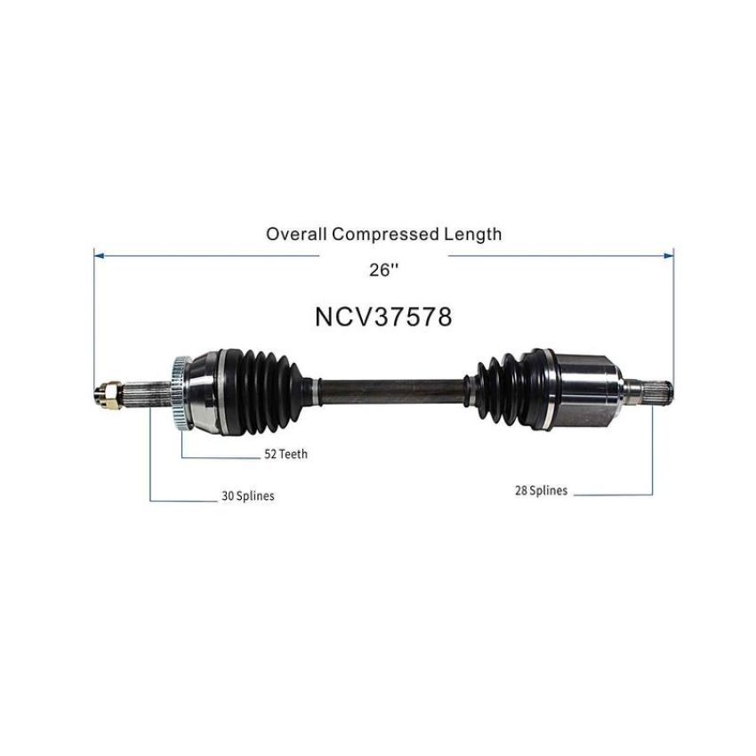 GSP NCV37578 Hyundai, Kia (2.4) CV Axle Assembly  - Front Left