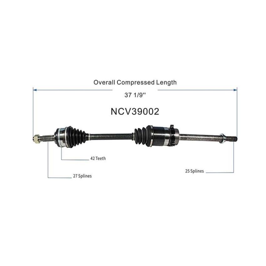 GSP NCV39002 91-96 INFINITI G20 CV Axle Assembly  - Front Right