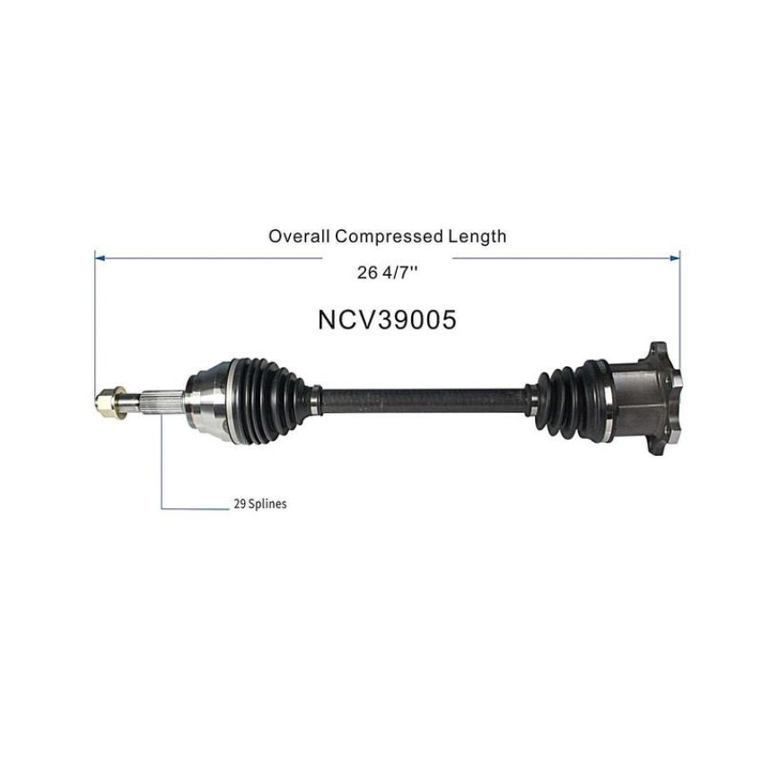 GSP NCV39005 03-08 INFINITI FX35 CV Axle Assembly  - Rear Left