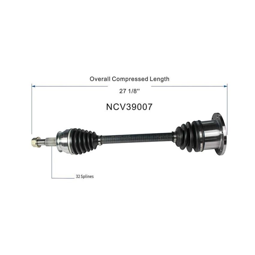GSP NCV39007 INFINITI (3.7) CV Axle Assembly  - Rear Left