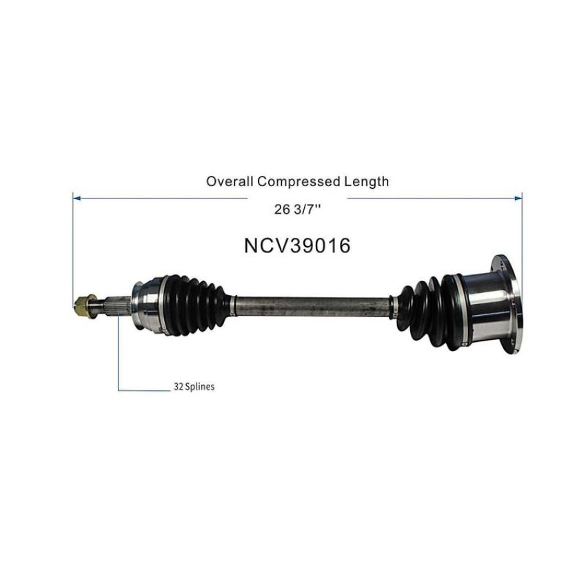 GSP NCV39016 INFINITI (5.0) CV Axle Assembly  - Rear Left