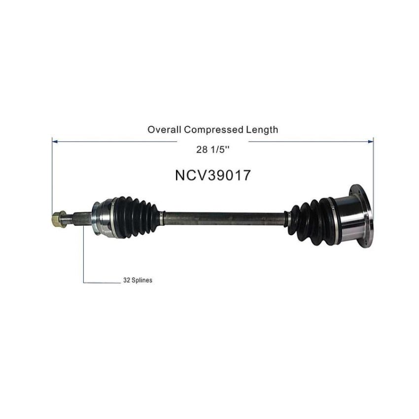 GSP NCV39017 INFINITI (5.0) CV Axle Assembly  - Rear Right
