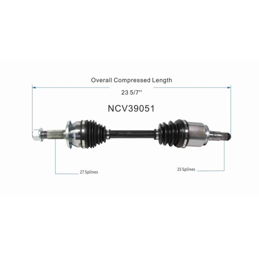 GSP NCV39051 INFINITI CV Axle Assembly  - Front Right
