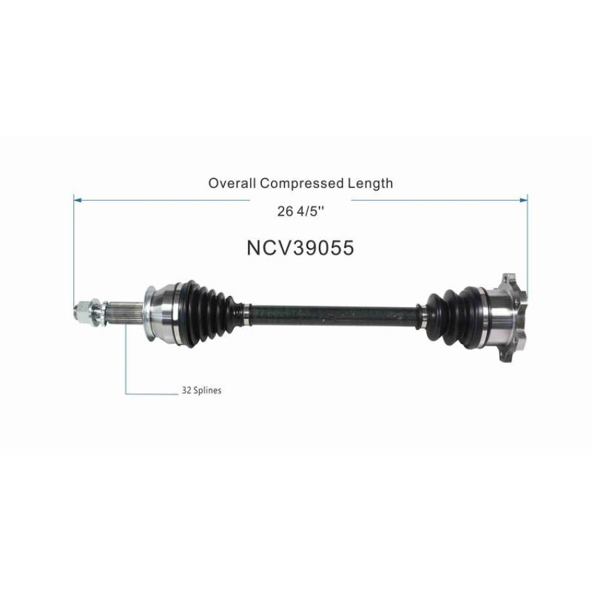 GSP NCV39055 INFINITI (Convertible/Coupe) CV Axle Assembly  - Rear Right