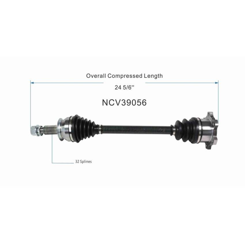 GSP NCV39056 INFINITI (Convertible) CV Axle Assembly  - Rear Left