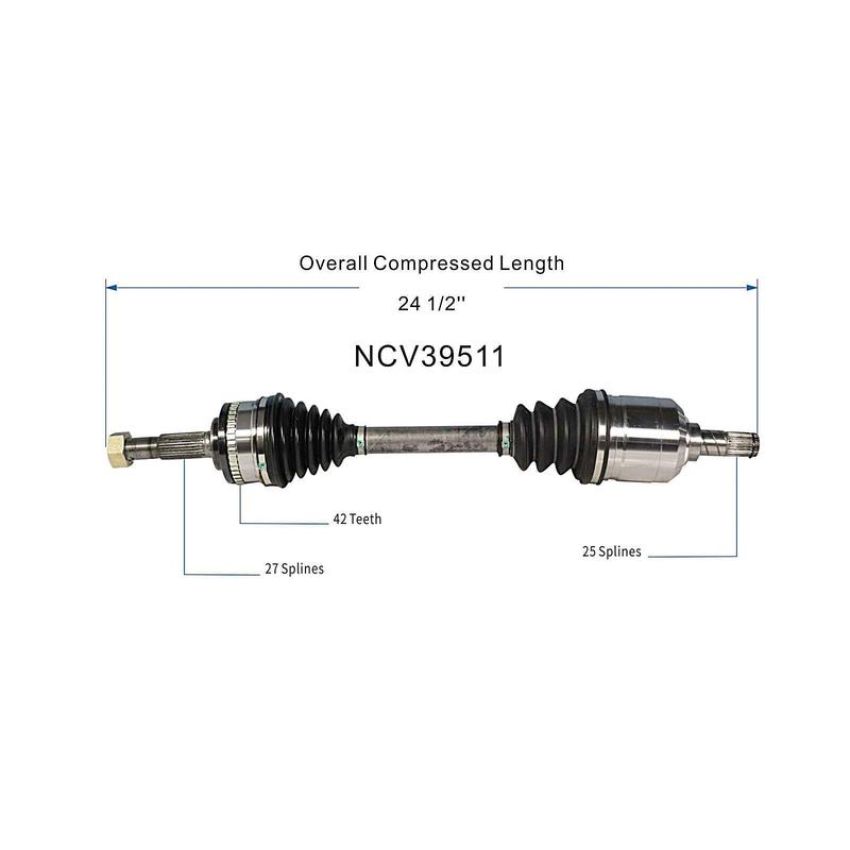 GSP NCV39511 93-96 INFINITI G20 CV Axle Assembly  - Front Left