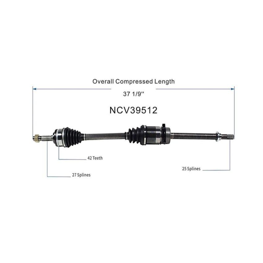 GSP NCV39512 93-96 INFINITI G20 CV Axle Assembly  - Front Right